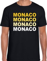 Monaco landen t-shirt zwart voor heren 2XL