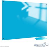 Whiteboard Glas Solid Icy Blue Magnetic 100x200 cm | sam creative whiteboard | Blue Magnetic whiteboard | Glassboard Magnetic