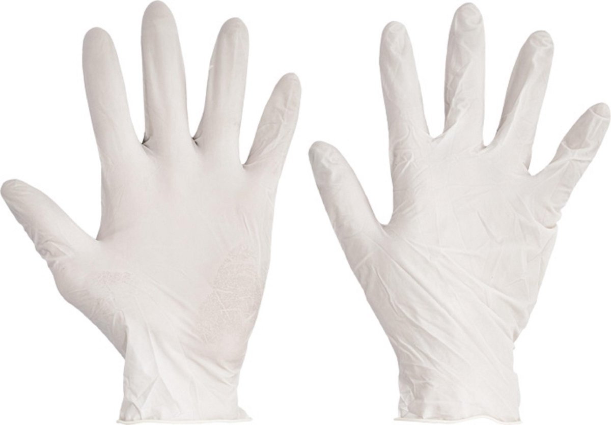 Wegwerphandschoen Cerva Loon latex gepoederd maat 7 (100 st)