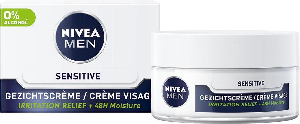 Snelkoppelingen Bezit melk NIVEA MEN Sensitive Dagcrème - voor de Gevoelige Huid - 50 ml | bol.com