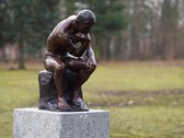 Tuinbeeld - bronzen beeld - Denker van Rodin - 60 cm hoog