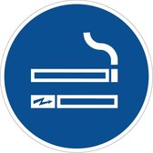 Roken en e-sigaret toegestaan sticker 50 mm - 10 stuks per kaart