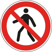 Verboden voor voetgangers sticker - ISO 7010 - P004 200 mm