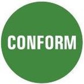 Conform controlesticker, op vel 40 mm - 10 per kaart