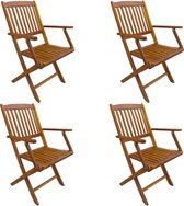 4 x Tuinstoel (Incl LW Fleece deken) / Tuin stoelen / Buiten stoelen / Balkon stoelen / Relax stoelen