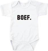 Rompertjes baby met tekst - Boef - Romper wit - Maat 74/80