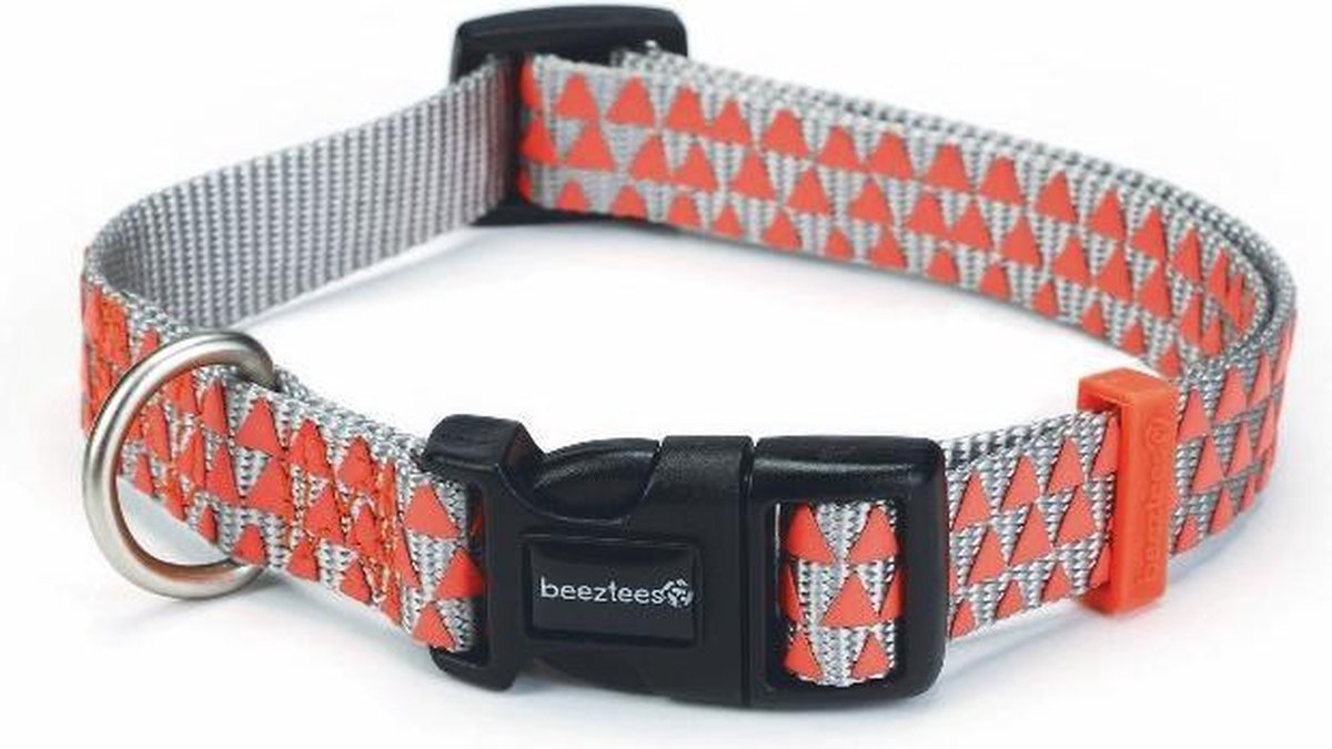 Beeztees Triangle - Halsbanden - Licht grijs - Nylon - 25 mm