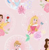 Roze behang - Disney - Prinsessen - Kinderkamer - Kinderbehang - Behangpapier