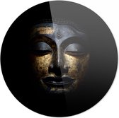 Buddha | 120 x 120 CM | Wanddecoratie | Schilderij | 5 mm dik plexiglas muurcirckel