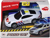 Dickie Toys Porsche SOS Nederlandse Politiewagen - 15 cm - Licht & Geluid - Speelgoedvoertuig