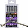 SAKURA Pigma Micron | Fineliners zwart (6 stuks)