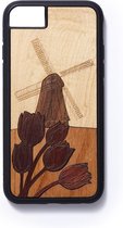 Houten telefoonhoesje iPhone 6/7/8 tulpen