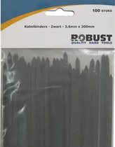 Robust Kabelbinders 100Stuks/Zak Zwart 3,6mm x 300mm
