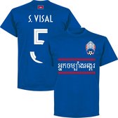 Cambodja S. Visal 5 Team T-shirt - Blauw - 4XL