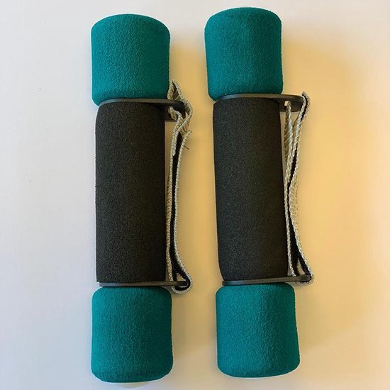 Lifemaxx Vinyl Dumbbellset - Set van 2 x 1 kg - Groen