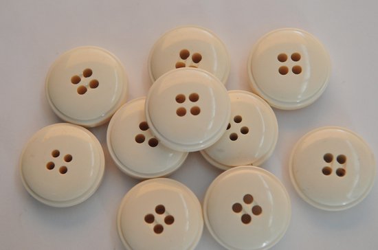 QUARKZMAN 26 stuks natuurlijke ronde schelpknopen, 10 mm, 4