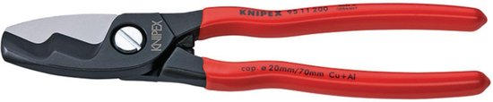 KNIPEX Kabelschaar met dubbele snijkanten met kunststof bekleed 200 mm, 95 11 200
