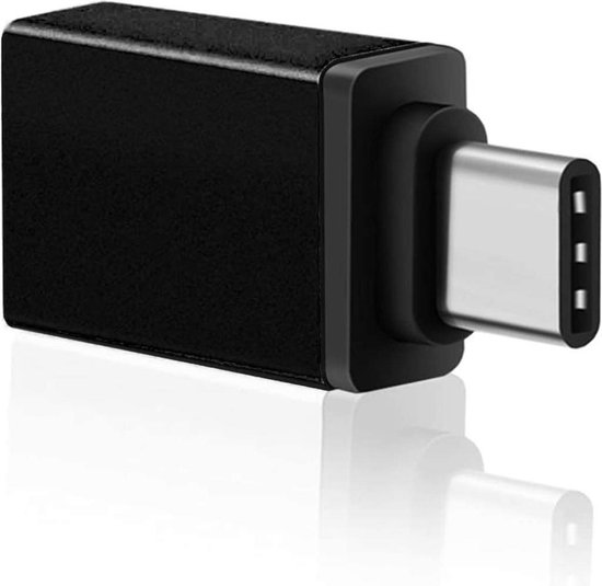 OTG USB Type C 3.1 Data connector USB 3.0 vrouwelijk Metaal voor Telefoons \ Smartphones \ Tablets - zwart - Merkloos