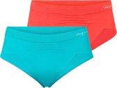 Underun Vrouwen Slip Duo Pack Turquoise/Oranje - Hardloopondergoed - Sportondergoed - S