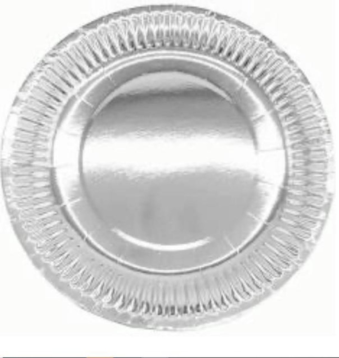 Kartonnen Bordjes zilver 23 cm 20 st - Wegwerp borden - Feest/verjaardag/BBQ borden