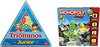 Afbeelding van het spelletje Kinderspelvoordeelset Triominos Junior & Monopoly Junior - Bordspel