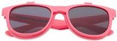 Freaky Glasses® - flipstyle spacebril - effect met zonnebril - festival bril - dames en heren - roze