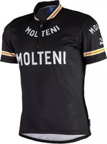 Rogelli Molteni Fietsshirt - Korte Mouwen - Heren - Zwart - Maat L