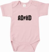 Baby rompertje ADHD | Korte mouw 50/56 Licht roze