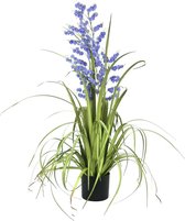 Europalms Bellflower Klokje kunstplant voor binnen in pot - paars - met bloemen - 105cm