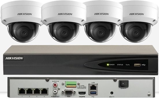 HIKVISION 5MP IP 2,3 of 4 x Camera's KIT 4K NVR Network Recorder Surveillance...