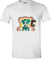 Birds of Prey - Harley Quinn Kiss Heren T-Shirt - Wit - L