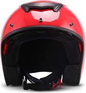 Moto S78 Rood, open jethelm scooterhelm met vizier en zonneklep L Large hoofdomtrek 59 / 60 cm