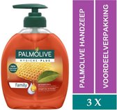 Palmolive Handzeep Hygiene-Plus Family - 3 x 300 ml Voordeelverpakking Anti-bacterieel / Anti-bacteriële Zeep / Anti bacterieele handzeep / Hand desinfectie en desinfecterend zeep