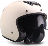 Moto S78 Creme wit, JetHelm scooterhelm motorhelm, dameshelm, herenhelm S Small 53-54cm hoofdomtrek