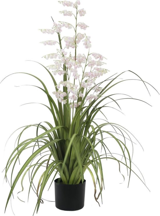 Typisch multifunctioneel Lil Europalms Klokje kunstplant voor binnen in pot - wit - met bloemen - 105cm  | bol.com