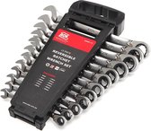 AOK 12-delige PROFI kantelbare ring, ratel, steeksleutelset