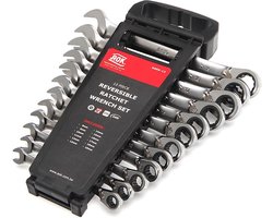 AOK 12-delige PROFI kantelbare ring, ratel, steeksleutelset