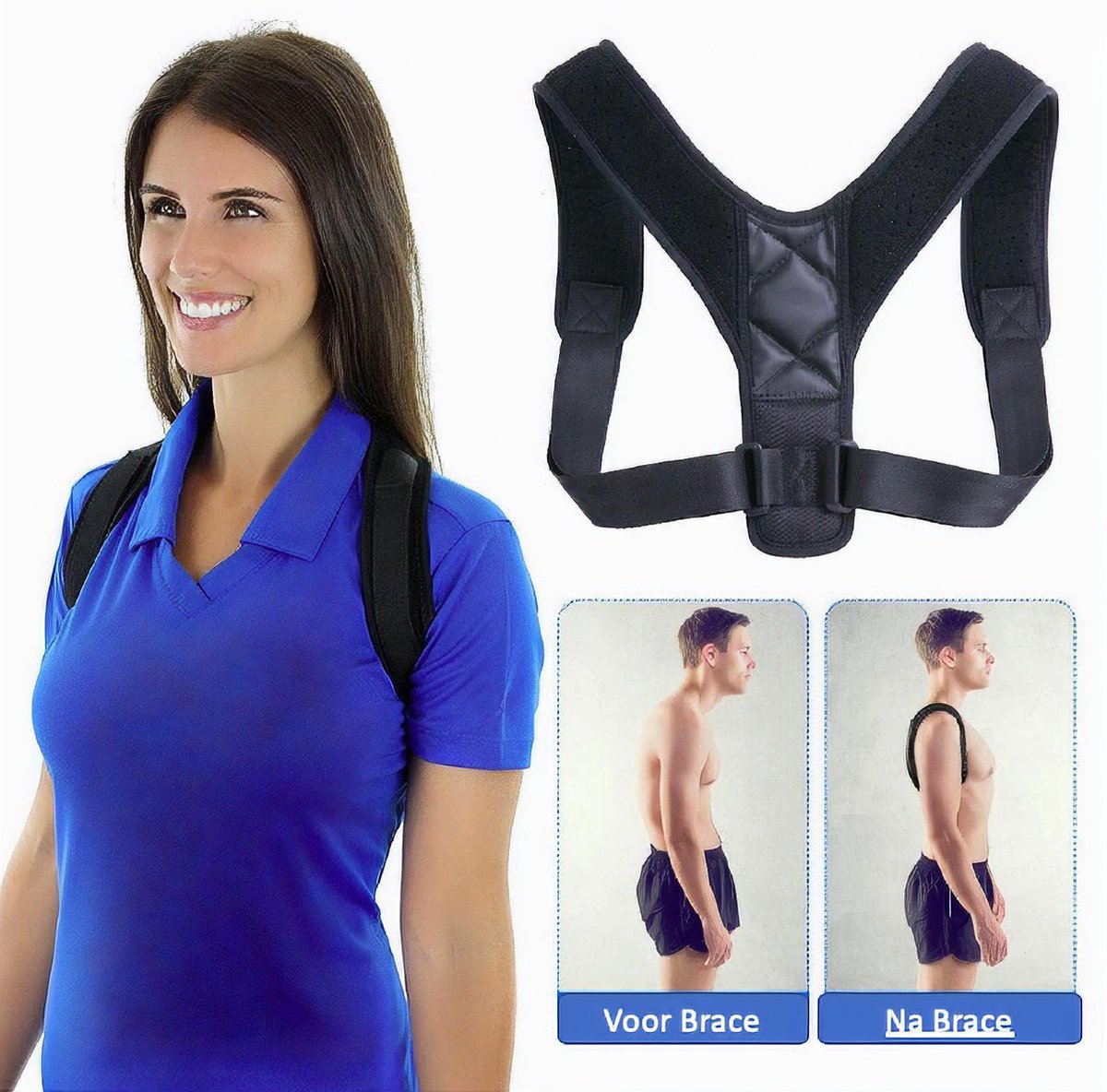 Schouderbrace - Rugbrace - Houding Corrector - Rugklachten | bol.com