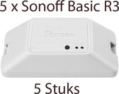 5 stuks Sonoff Basic Switch R3 wifi schakelaar geschikt voor Amazon Echo en Google Home Nest