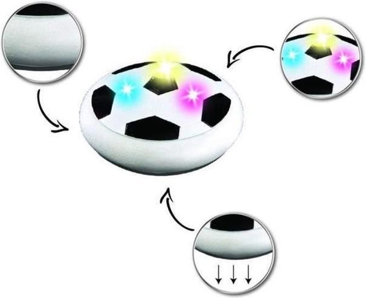 LEXIBOOK Aerofoot, de hovercraft-voetbalschijf, inclusief 2 doelen, glijdt gemakkelijk, lichteffecten