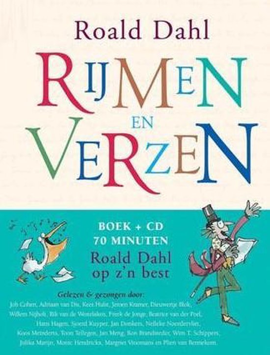 Boekcover Roald Dahl's 'Rijmen en Verzen' met boek + CD.