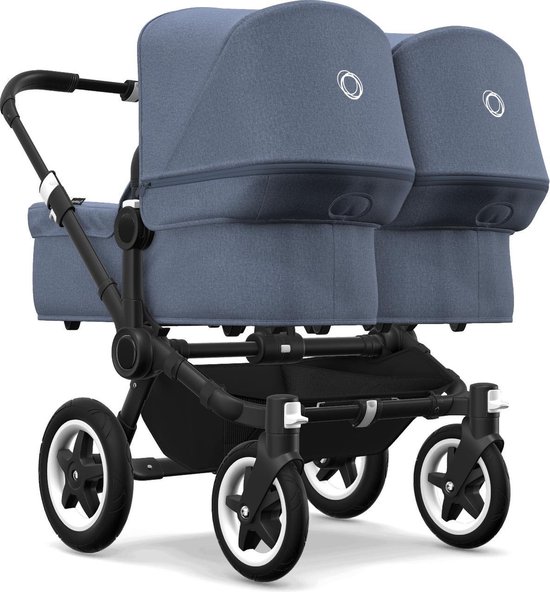 Bugaboo Donkey² Twin Uitbreidingsset - Zwart / Gemêleerd Blauw | bol.com