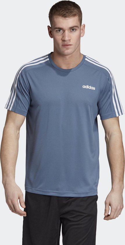 adidas D2M Tee 3S Heren Shirt - Tech Ink - Maat 3XL | bol.com