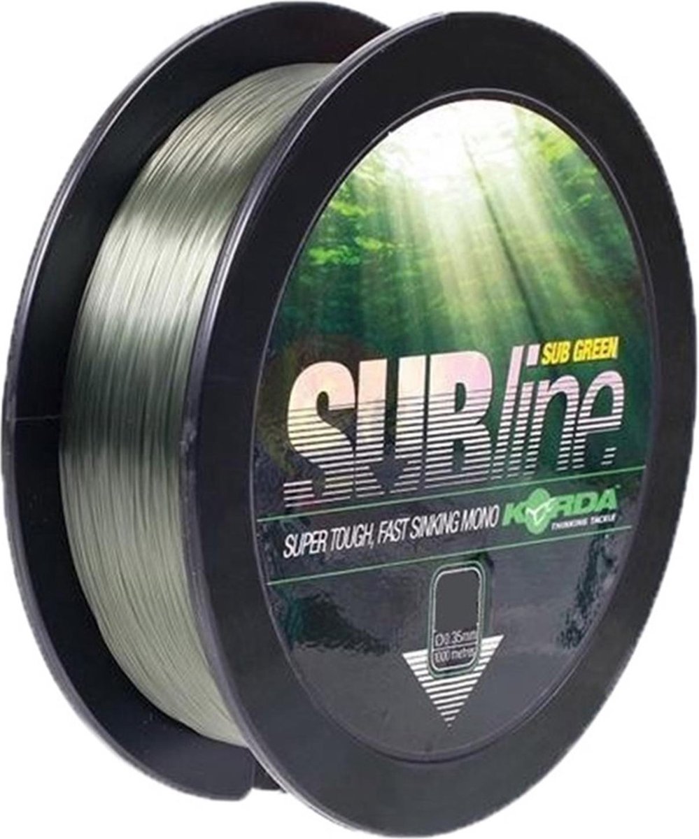 Korda SuBline - Nylon Vislijn - Green - 10lb - 0.30mm - 1000m - Groen