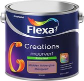 Bol.com Flexa Creations Muurverf - Extra Mat - Mengkleuren Collectie - Midden Aubergine - 25 liter aanbieding