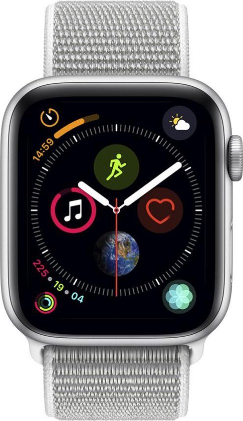 Apple Watch Series 4 GPS 44mm Silver Alu Seashell Sport Loop | bol.com