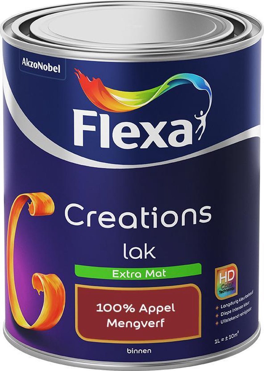 Flexa Creations - Lak Extra Mat - Mengkleur - 100% Appel - 1 liter