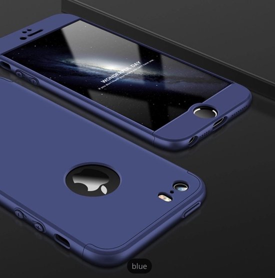 Full cover 360 graden hoesje - iPhone 7 / 8 - blauw | bol.com