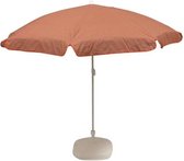 EZPELETA Liggende parasol Bora - Ø 160 cm - Oranje en grijze strepen Standaard niet inbegrepen