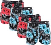 J&C Underwear heren boxershorts | Promopakket Rose mallow | MAAT S | 4-pack